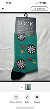 Load image into Gallery viewer, Dartboard Socks Green SOCK SOCIETY novelty Ankle Socks Adult One Size Fit All FREE UK Postage