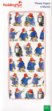 Load image into Gallery viewer, Paddington Bear Tissue Paper 4 Sheets of Tissue Wrapping Paper