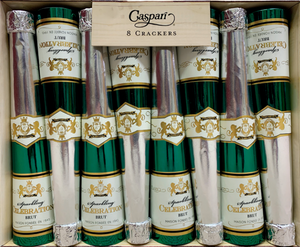 Caspari 10" Champagne Bottle Luxury Party Celebration Crackers Cone Shaped FREE UK Postage