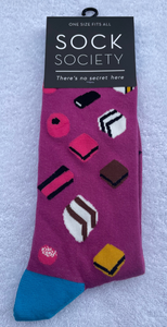 Liquorice Allsorts Toe socks SOCK SOCIETY Purple Ankle Socks One Size Fit All FREE UK Postage