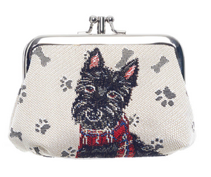 Scottie Dog Tapestry metal Clasp Purse FREE UK Postage