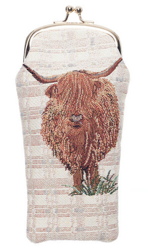 Highland Cow Tapestry Glasses Case Sunglasses case  FREE UK Postage