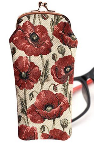 Poppy Floral Tapestry Glasses Case Sunglasses case  FREE UK Postage