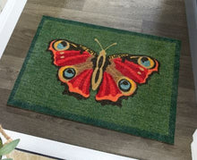 Load image into Gallery viewer, Butterfly floral Washable &amp; Hard-Wearing Nylon Indoor Mat 75cm x 50cm