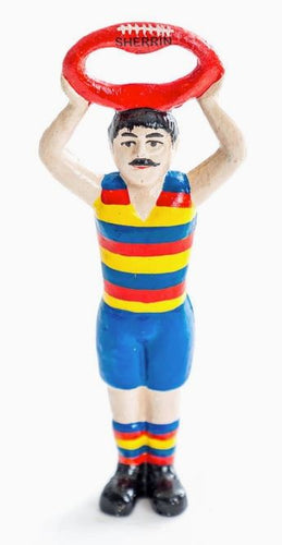 Multicoloured Cast Iron Football Player Bottle Opener