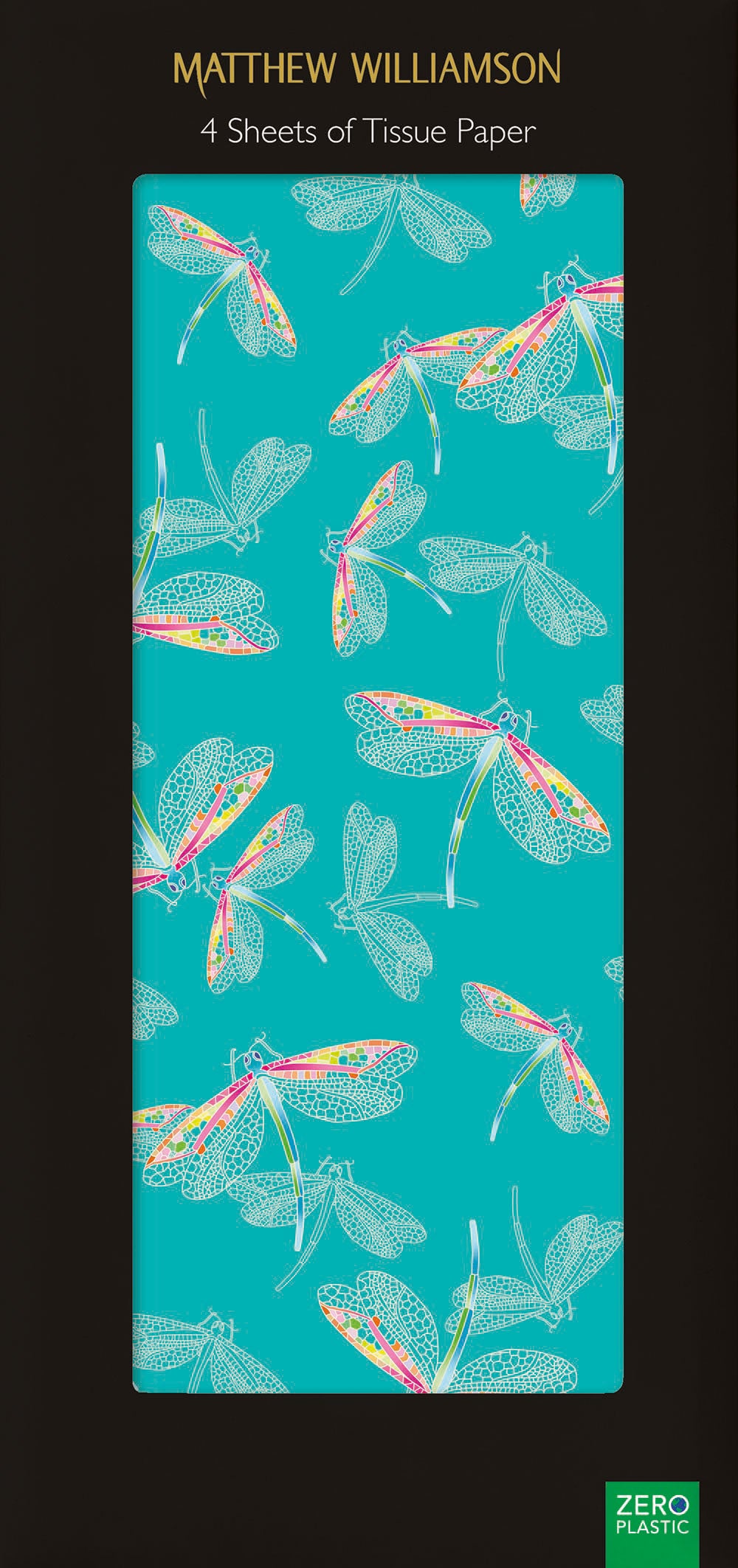 Dragonflies Aqua by Matthew Williamson Tissue Paper 4 Sheets of Tissue Wrapping Paper