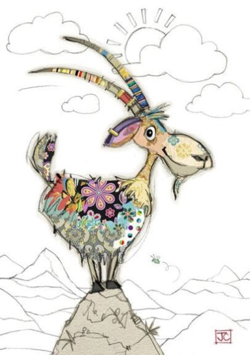 Gordon Goat Bug Art Birthday Card Greeting Card & envelope FREE UK Postage