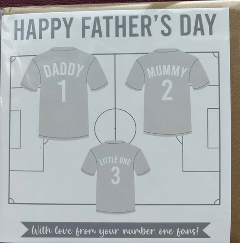 Happy Fathers Day Football Greetings Blank Card with Envelope