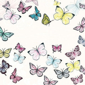 5 Paper Party Napkins Butterly White Pack of 5 3 Ply Tissue Serviettes FREE UK postage butterflies