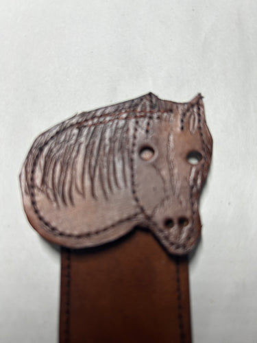 Leather Bookmark Horse Equestrian Handmade Free UK Postage