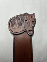 Load image into Gallery viewer, Leather Bookmark Horse Equestrian Handmade Free UK Postage