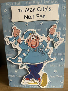 To Man City's No.1 Fan Manchester City Football Birthday Card with Envelope