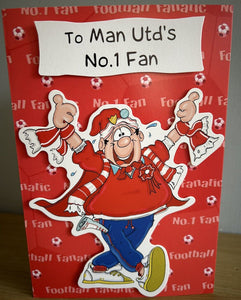 To Man Utd's No.1 Fan Manchester United Football Birthday Card with Envelope