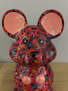 POMME PIDOU MARTHA Mouse Decoupage Ladybirds Money Box Piggy Bank 20cm FREE UK Postage