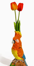 Load image into Gallery viewer, Orange Parrot Ceramic Vase Decor Gift