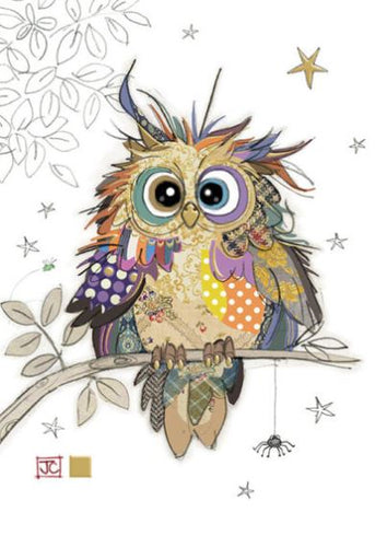 Otto Owl Bug Art Birthday Card Greeting Card & envelope FREE UK Postage