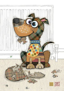 Patches Puppy Dog Bug Art Birthday Card Greeting Card & envelope FREE UK Postage