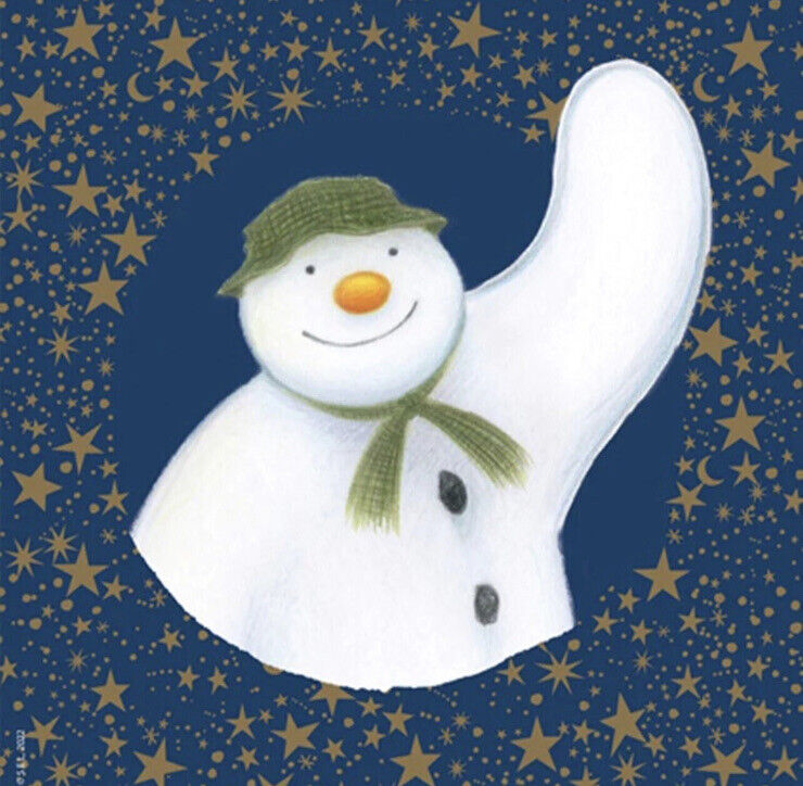 5 Paper Party Napkins The snowman Christmas Pack Of 5 3 Ply FREE UK Postage