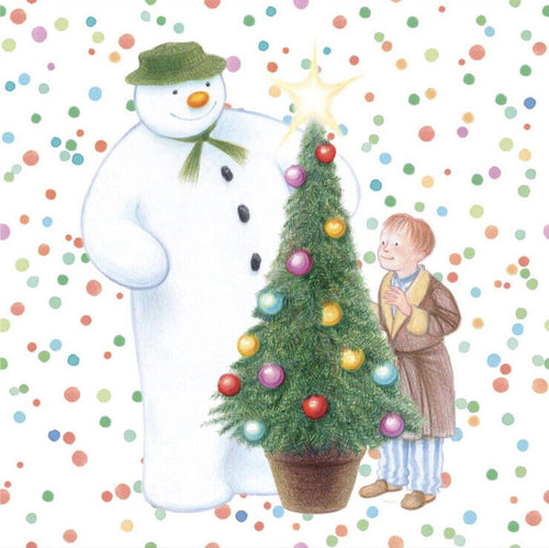 5 Paper Party Napkins The snowman Christmas Tree Pack Of 5 3 Ply FREE UK Postage
