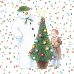 5 Paper Party Napkins The snowman Christmas Tree Pack Of 5 3 Ply