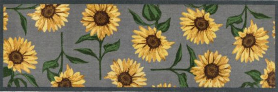 Sunflower Floral Sunflowers Washable & Hard-Wearing Nylon IndoorRunner Mat 150cm x 50cm