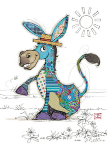 Bug Art Birthday Card Greeting Card Diego Donkey FREE UK Postage
