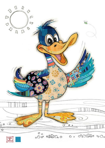 Dougie Duck Bug Art Birthday Card Greeting Card & envelope FREE UK Postage