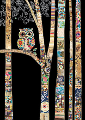Bug Art Birthday Card Greeting Card Owl Birch Jewels range FREE UK Postage