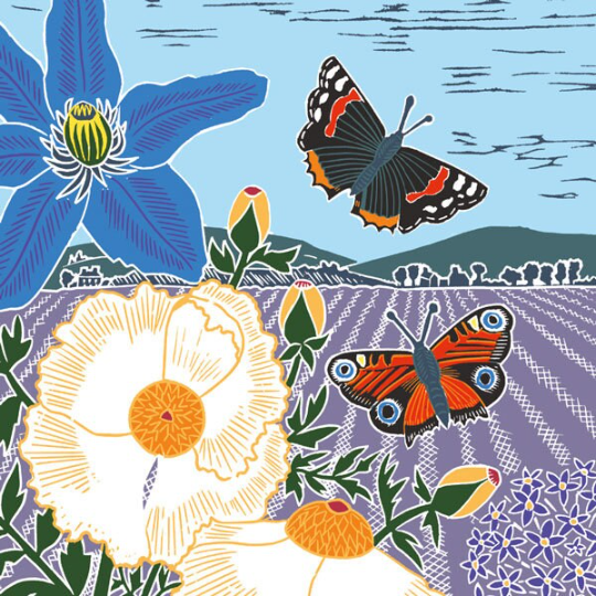 Meadow Butterflies Blank Greetings Card & Envelope Nature Trail Kate Heiss FREE UK POSTAGE