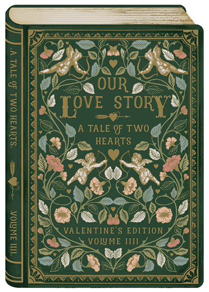 Our Love Story A Tale of Two Hearts Valentines Book Card & Envelope FREE UK Postage