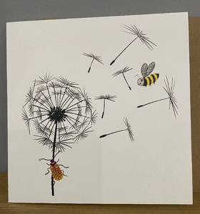 Bee & Bug Glitter Card with Envelope by English Graphics FREE UK POSTAGE