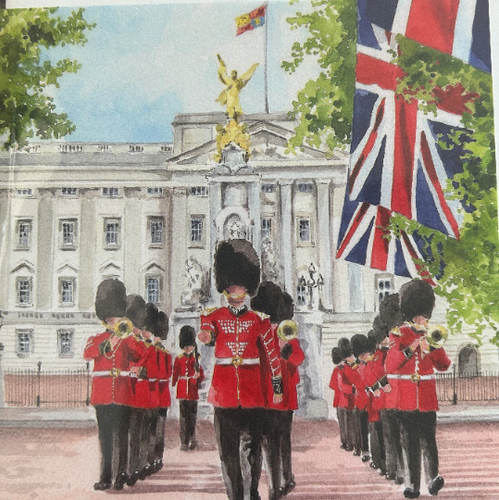 London Buckingham Palace Guards Blank Greetings Card & Envelope FREE UK POSTAGE