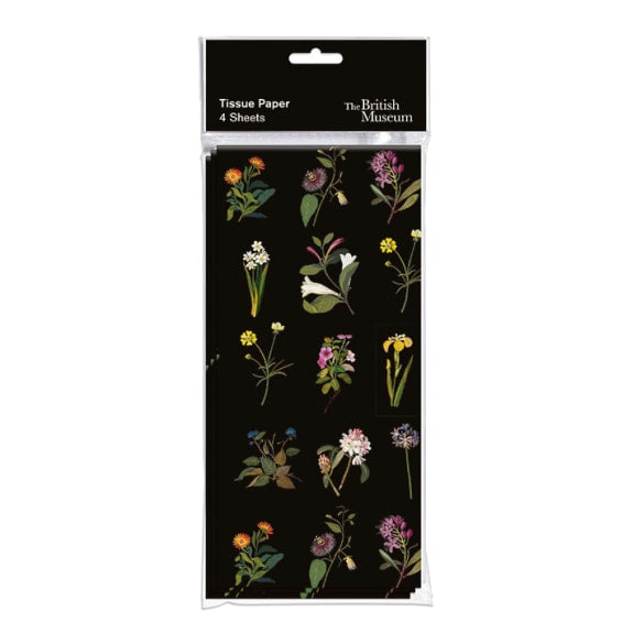 Delany Flowers British Museum Tissue Paper 4 Sheets Free UK Postage