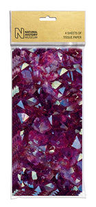 Gems Amethyst The Natural History Museum Tissue Paper 4 Sheets Free UK Postage
