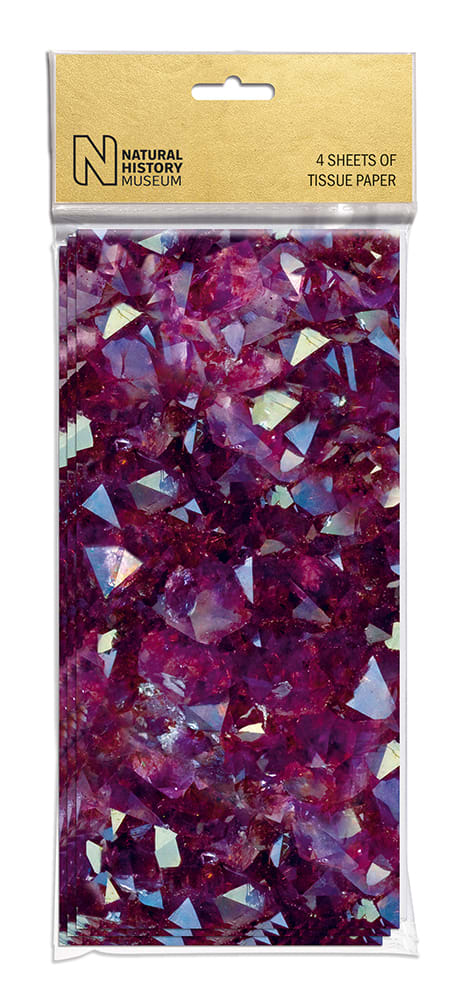 Gems Amethyst The Natural History Museum Tissue Paper 4 Sheets Free UK Postage