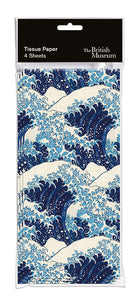 Hokusai Wave British Museum Tissue Paper 4 Sheets Free UK Postage