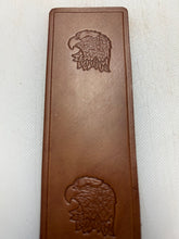 Load image into Gallery viewer, Leather Bookmark Eagle Head Handmade Free UK Postage