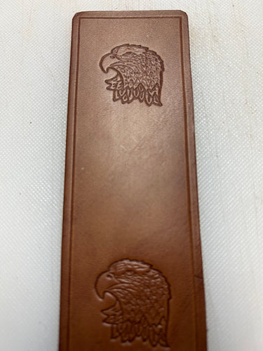 Leather Bookmark Eagle Head Handmade Free UK Postage