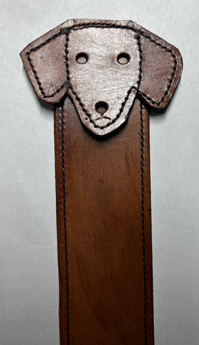 Leather Bookmark Dachshund Dog Handmade Free UK Postage