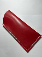Load image into Gallery viewer, Red Leather Glasses Sunglasses soft protective case Free Uk postage