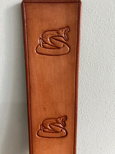 Leather Bookmark Rattle Snake  Handmade Free UK Postage