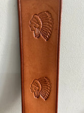 Load image into Gallery viewer, Leather Bookmark Indian Chief Handmade Free UK Postage