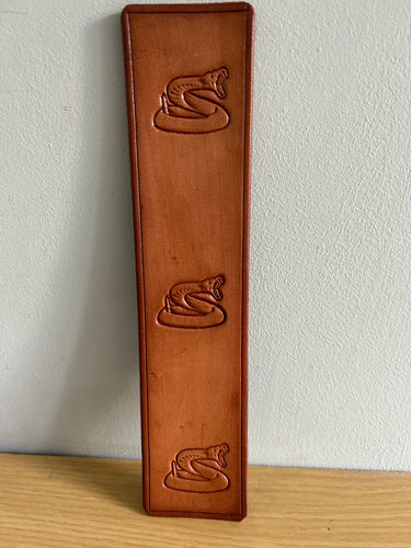 Leather Bookmark Rattle Snake  Handmade Free UK Postage