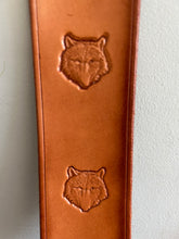 Load image into Gallery viewer, Leather Bookmark Wolf Head Handmade Free UK Postage