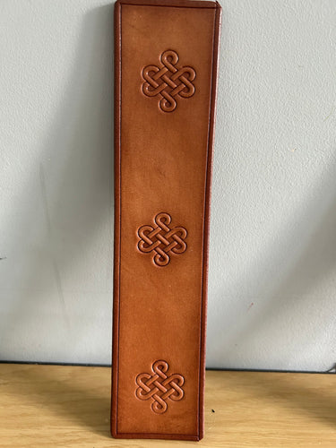 Leather Bookmark Celtic Knot Handmade Free UK Postage