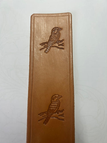 Leather Bookmark Sparrow Hawk Bird Handmade Free UK Postage