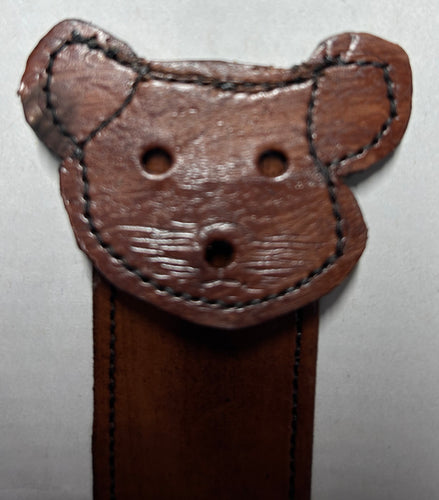 Leather Bookmark Mouse Handmade Free UK Postage