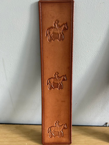 Leather Bookmark Cowboy Horse Handmade Free UK Postage