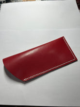 Load image into Gallery viewer, Red Leather Glasses Sunglasses soft protective case Free Uk postage
