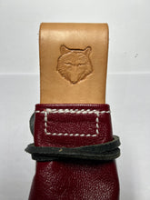 Load image into Gallery viewer, Wolf Cyote leather loot stash Pirate pouch with belt loop Celtic Stamp Free Uk postage